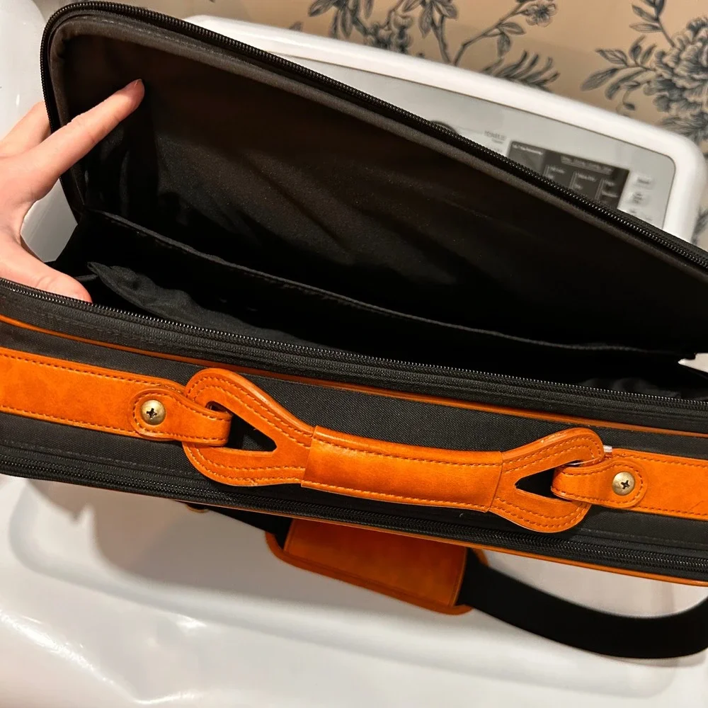 Hartmann Briefcase Leather Trim Messenger Laptop Bag‎ Shoulder Strap Heritage